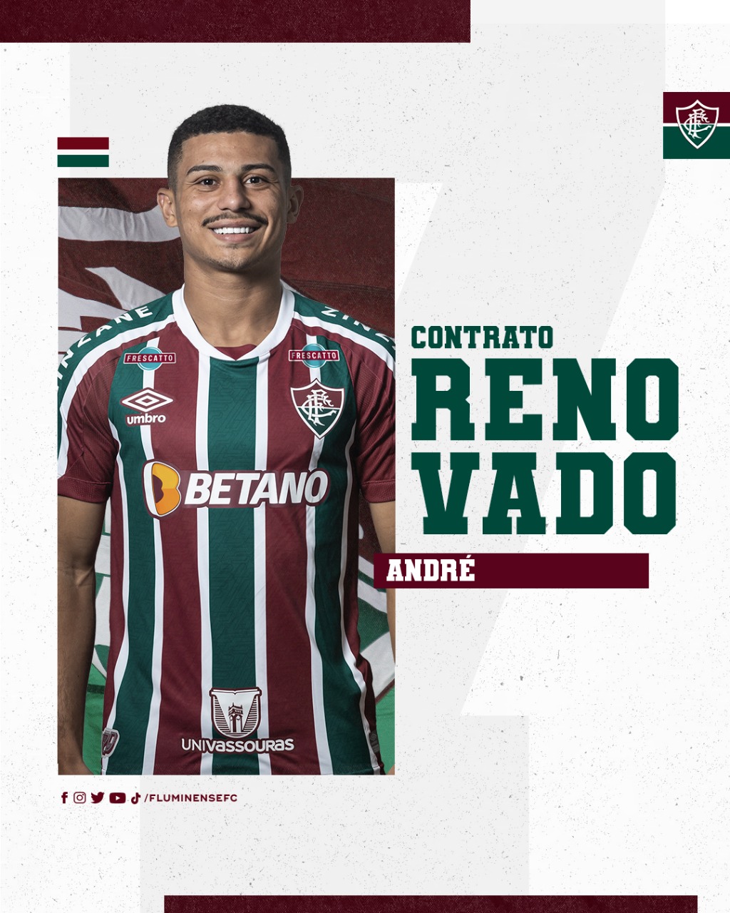 Fluminense anuncia renovação de André até 2026 • Saudações Tricolores